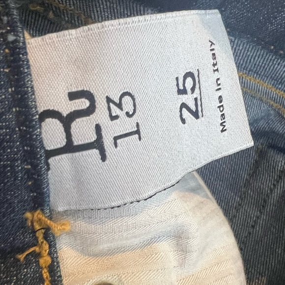 R13 Denim Leather Chaps Shorts Pants SIZE 25 - Picture 8 of 8